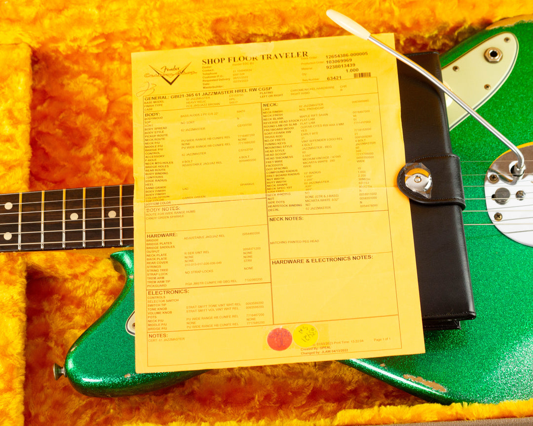 Fender Custom Shop '61 Jazzmaster Heavy Relic 2023 Candy Green Sparkle