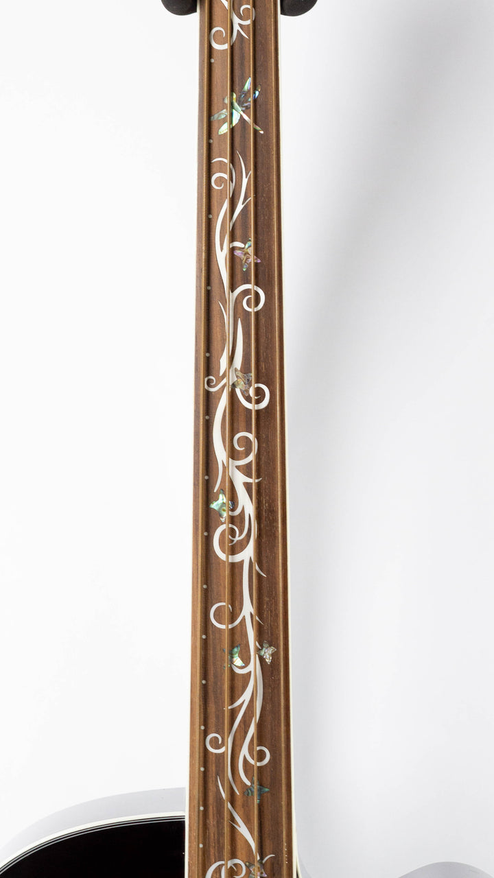 Michael Kelly Dragonfly MKDF4FLTBC Fretless Acoustic Bass 2013 Trans Black Cherry