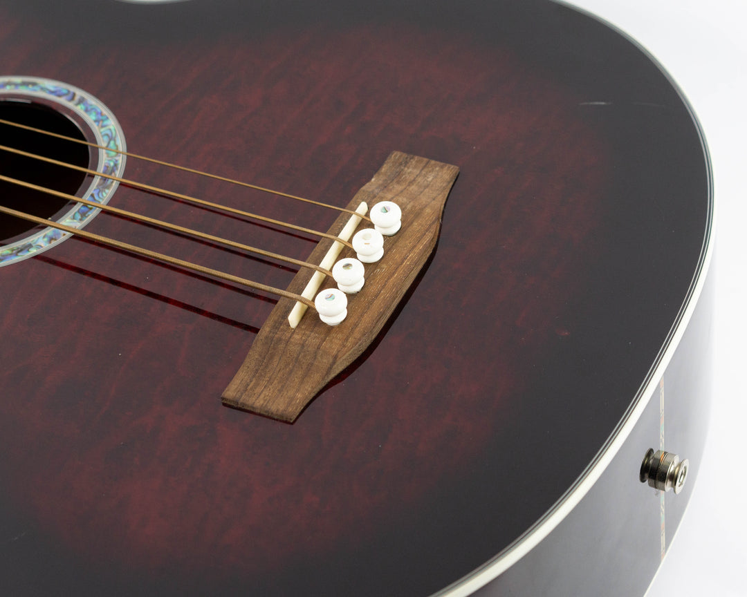 Michael Kelly Dragonfly MKDF4FLTBC Fretless Acoustic Bass 2013 Trans Black Cherry