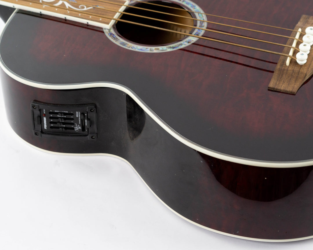 Michael Kelly Dragonfly MKDF4FLTBC Fretless Acoustic Bass 2013 Trans Black Cherry