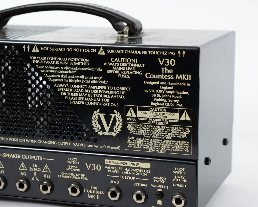Victory Amps V30 The Countess MkII Compact Series 42-Watt Guitar Head 2018 Black Chrome