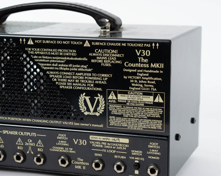 Victory Amps V30 The Countess MkII Compact Series 42-Watt Guitar Head 2018 Black Chrome