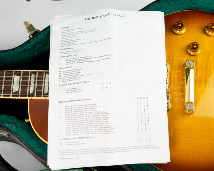 Gibson Jimmy Page Signature Les Paul Standard 1996 Light Honeyburst
