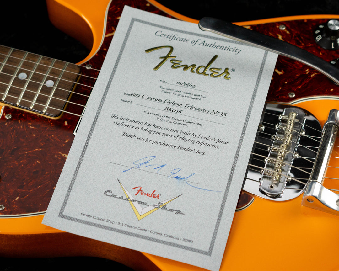 Fender Custom Shop Greg Fessler Masterbuilt 1972 Custom Deluxe Telecaster NOS 2016 Capri Orange