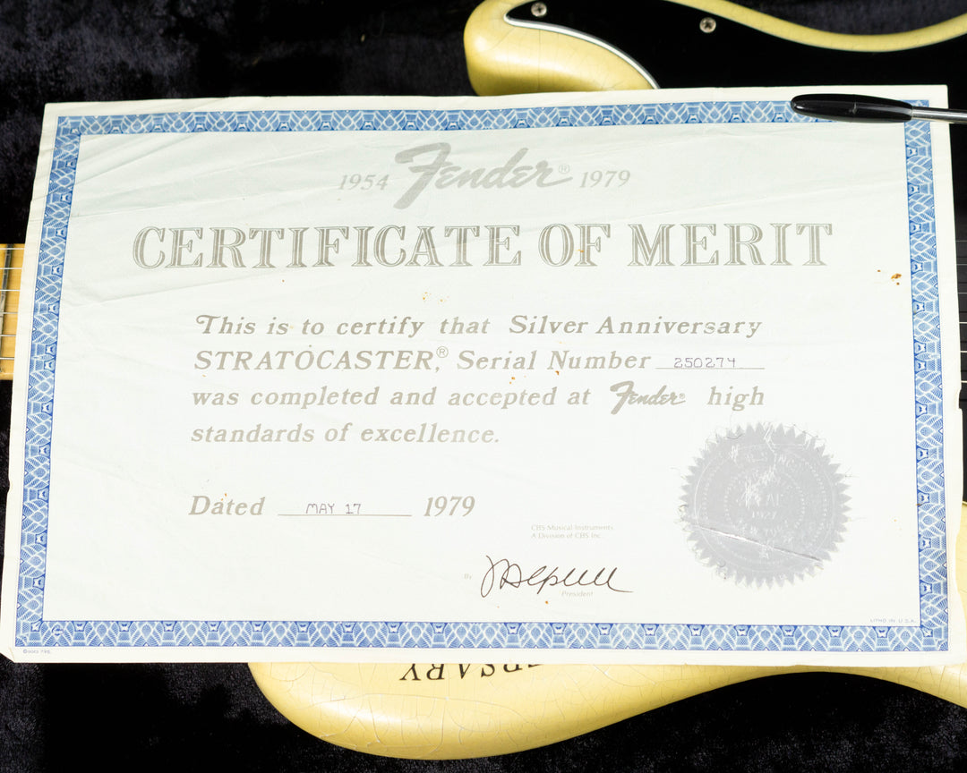 Fender 25th Anniversary Stratocaster 1979 White Pearlescent