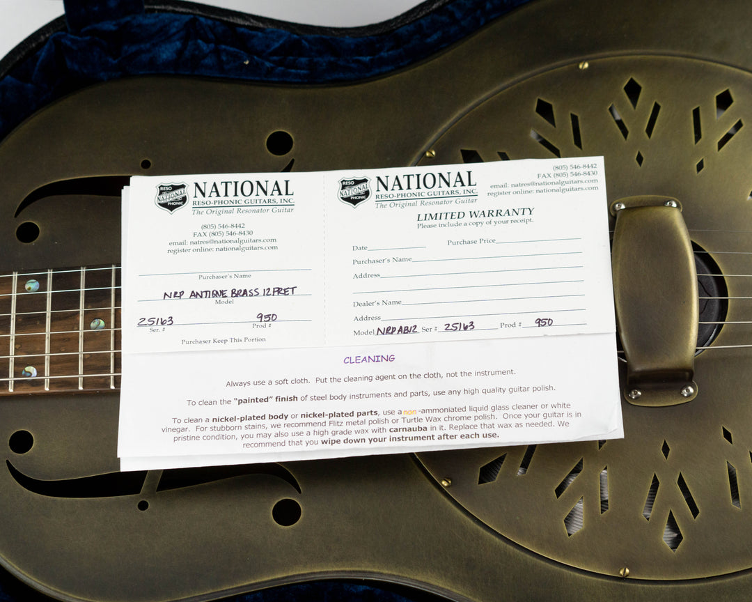 National NRP Antique Brass 12 Fret Custom Order 2023