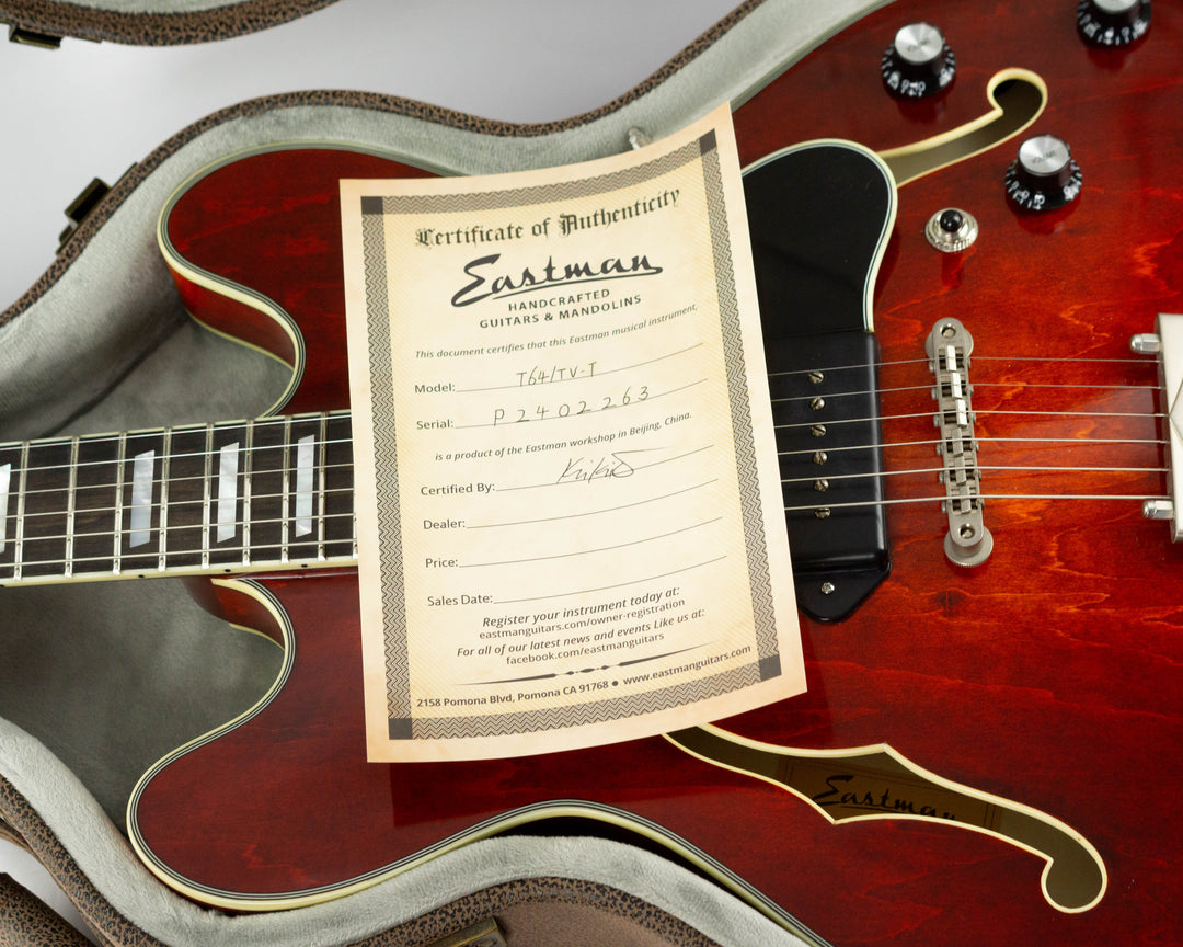 Eastman T64/ TV-T Thinline 2024 Antique Red Varnish