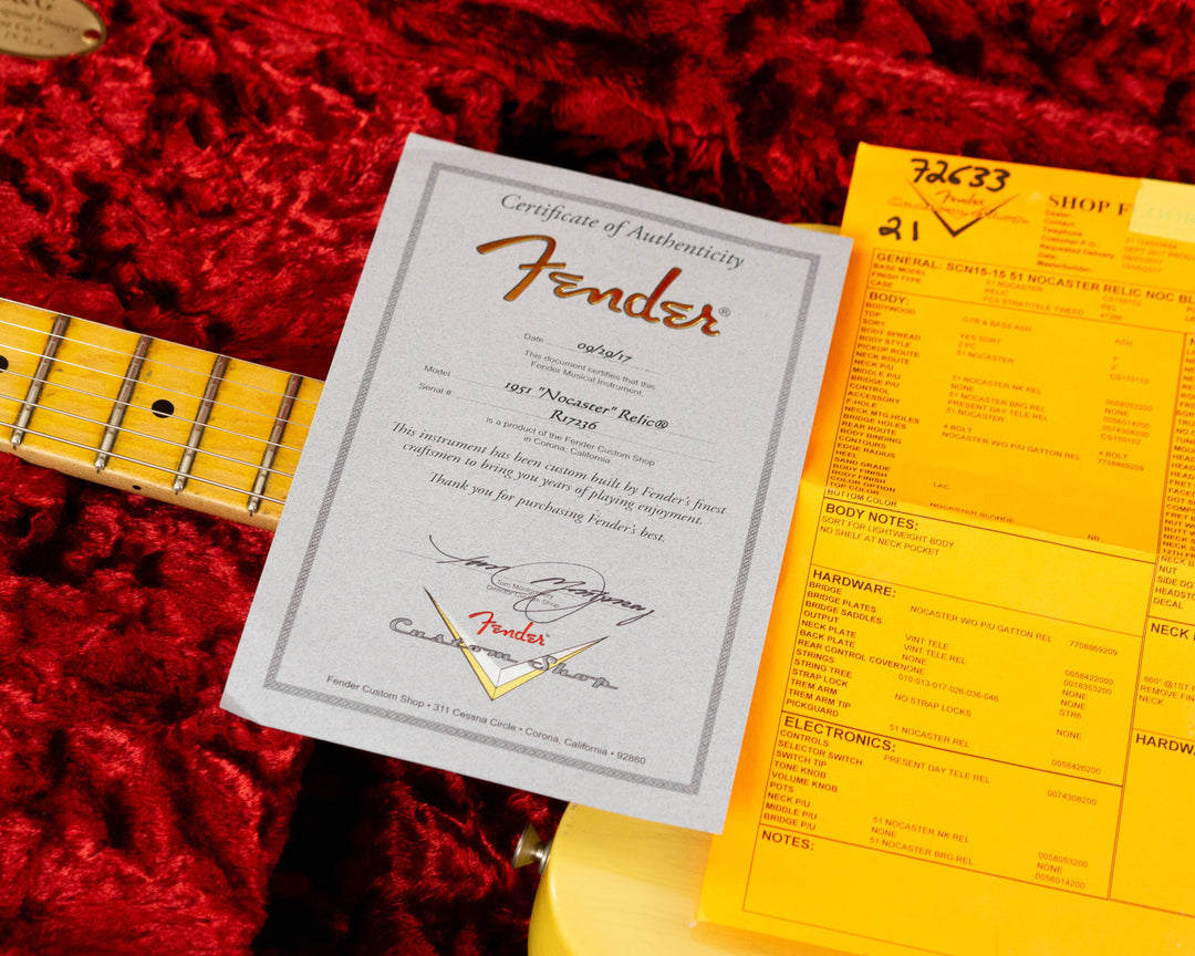 Fender Custom Shop 1951 Nocaster Relic 2017 Blonde