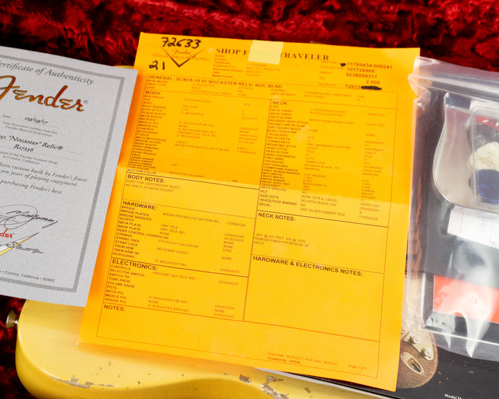 Fender Custom Shop 1951 Nocaster Relic 2017 Blonde