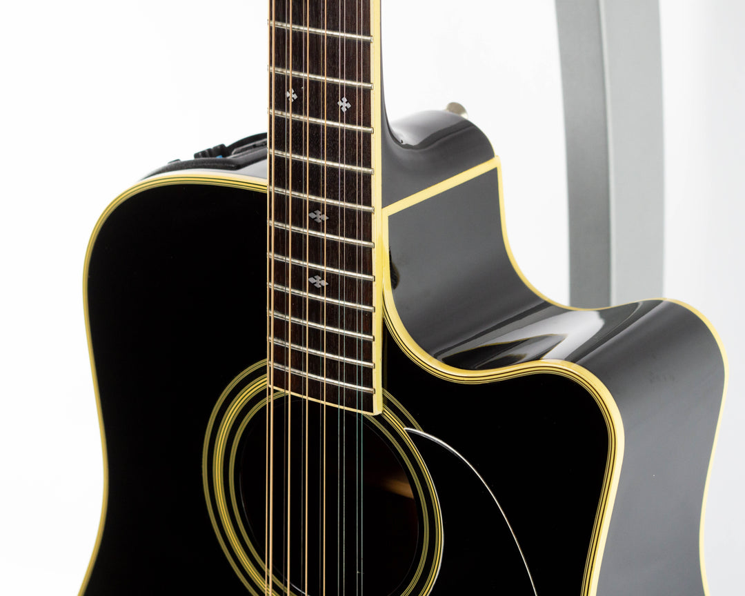 Takamine EF381C 12 String 1991 Gloss Black