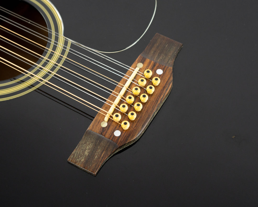 Takamine EF381C 12 String 1991 Gloss Black
