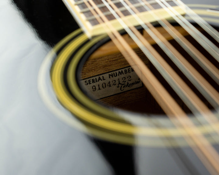 Takamine EF381C 12 String 1991 Gloss Black
