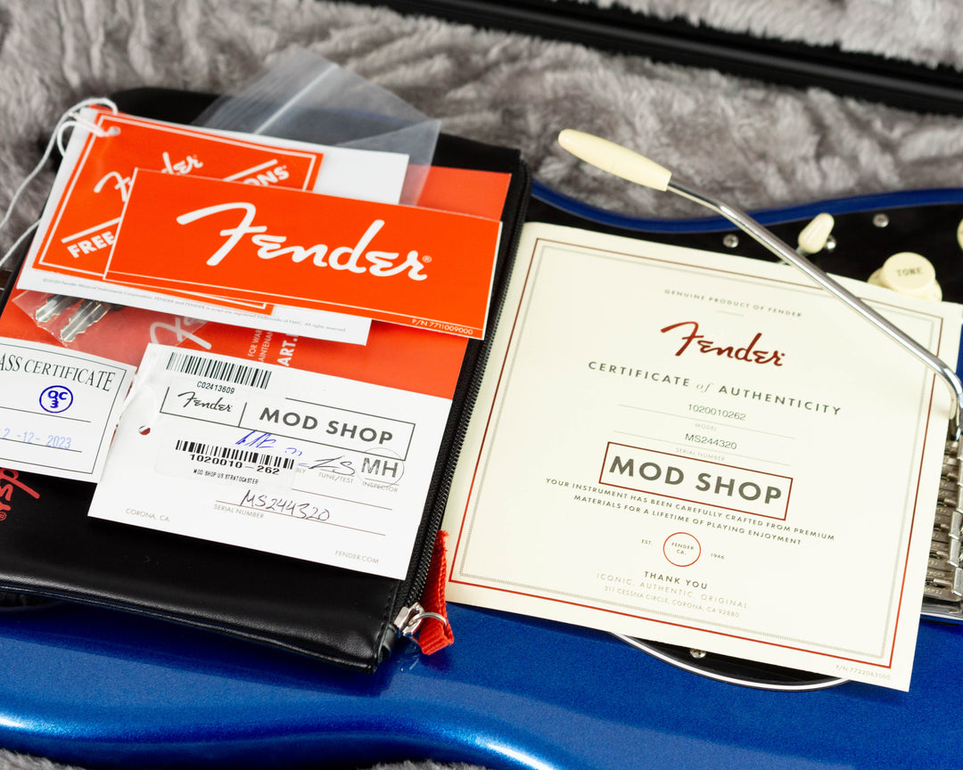 Fender Mod Shop Stratocaster 2023 Mystic Lake Placid Blue With Matching Headstock