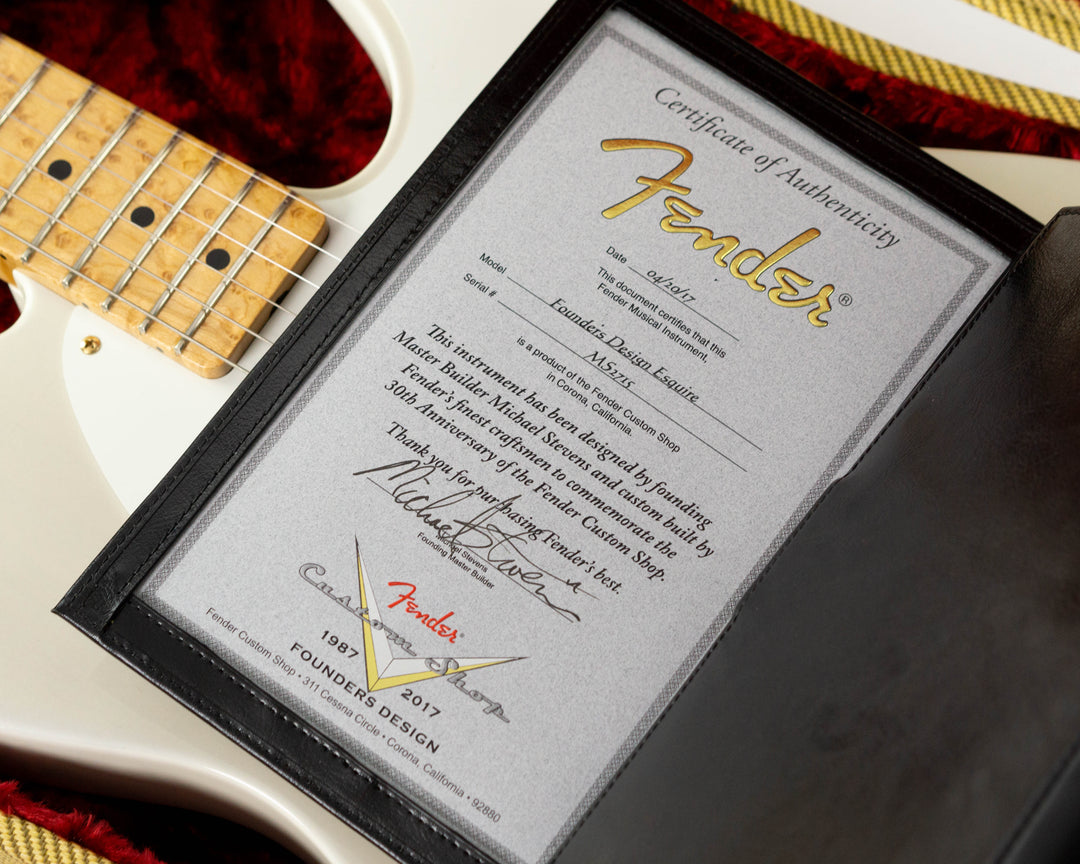 Fender Custom Shop Founders Design Michael Stevens Esquire 2017 White Blonde