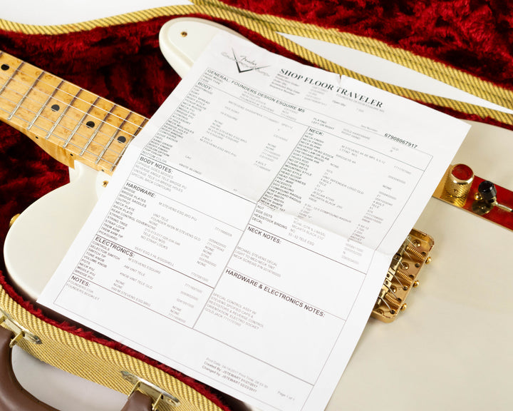 Fender Custom Shop Founders Design Michael Stevens Esquire 2017 White Blonde