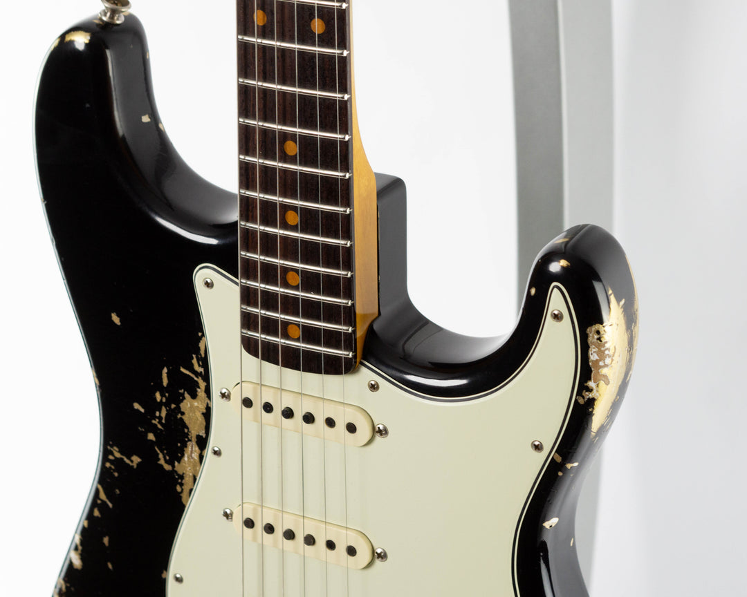 Fender Custom Shop 1962 Stratocaster Limited Edition 2024 Heavy Relic Black Over Aztec Gold