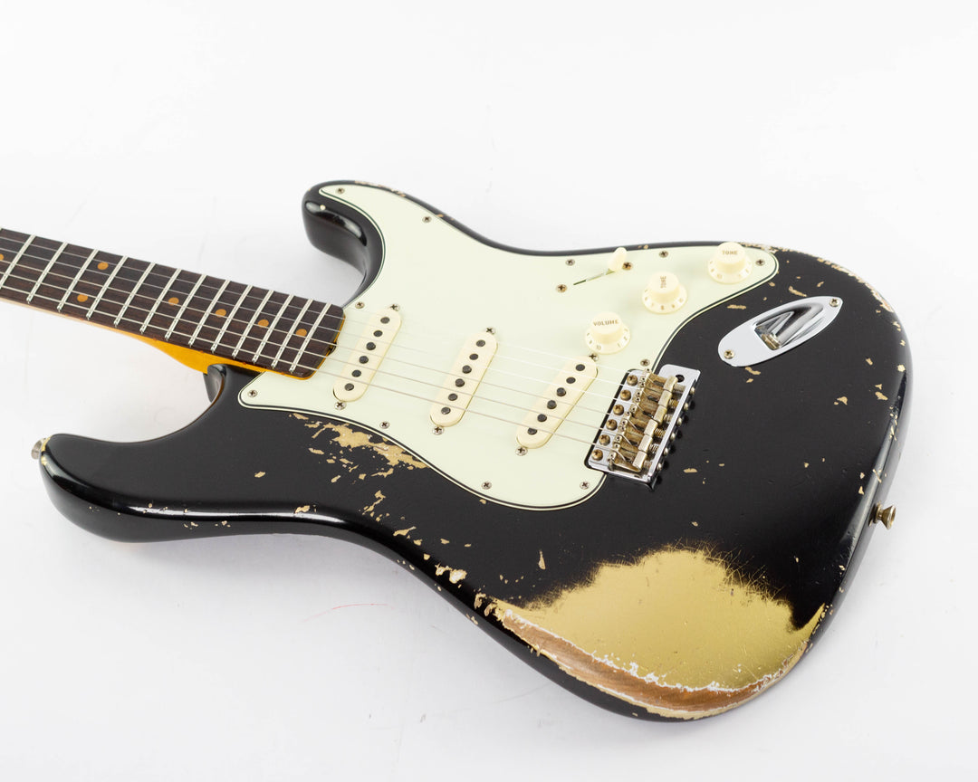 Fender Custom Shop 1962 Stratocaster Limited Edition 2024 Heavy Relic Black Over Aztec Gold