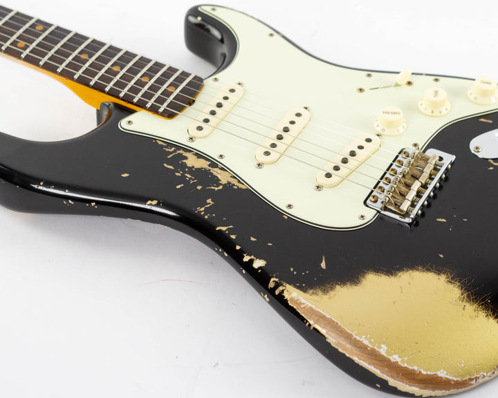 Fender Custom Shop 1962 Stratocaster Limited Edition 2024 Heavy Relic Black Over Aztec Gold