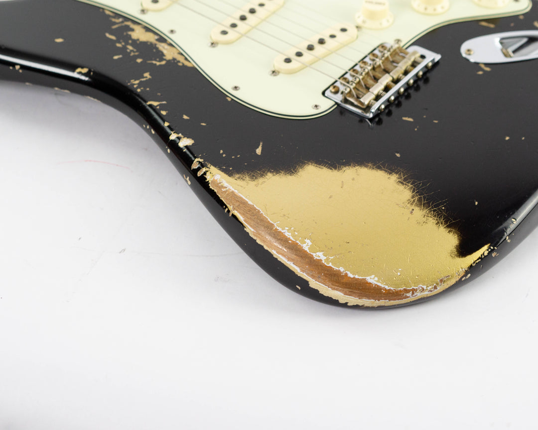 Fender Custom Shop 1962 Stratocaster Limited Edition 2024 Heavy Relic Black Over Aztec Gold