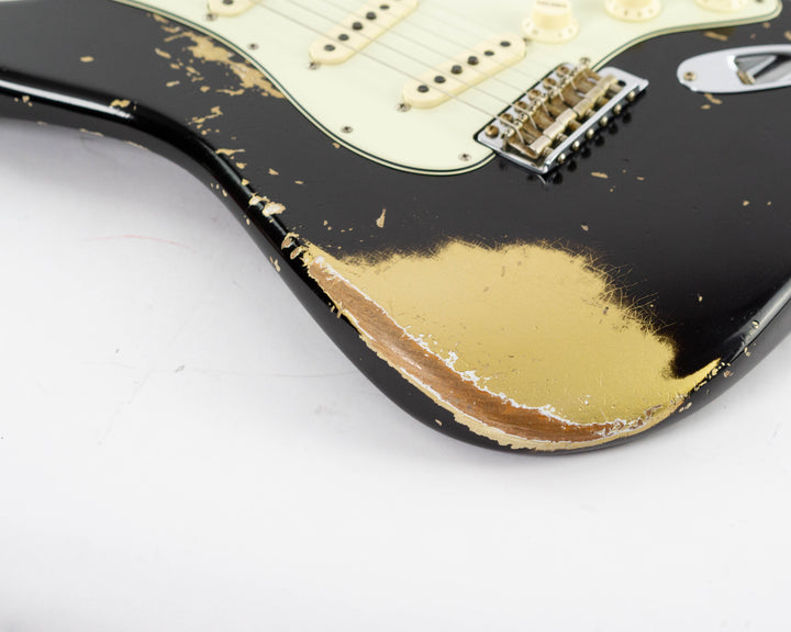 Fender Custom Shop 1962 Stratocaster Limited Edition 2024 Heavy Relic Black Over Aztec Gold