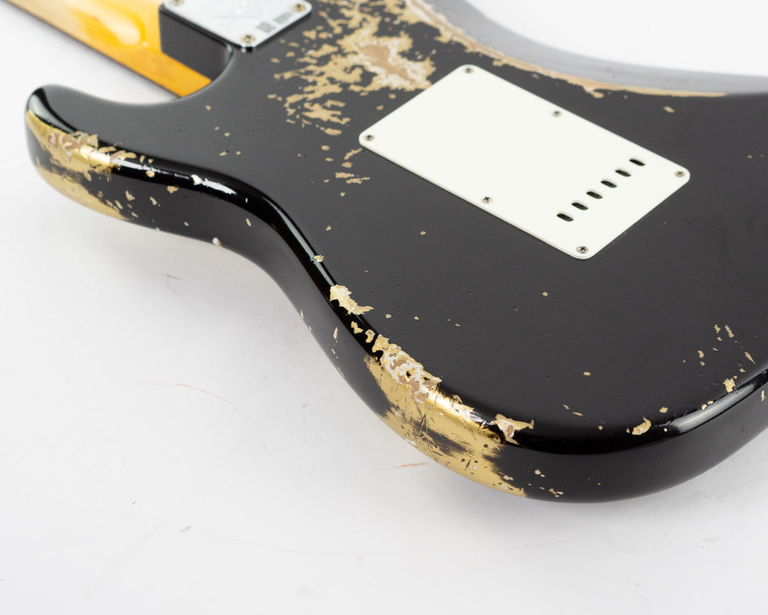 Fender Custom Shop 1962 Stratocaster Limited Edition 2024 Heavy Relic Black Over Aztec Gold