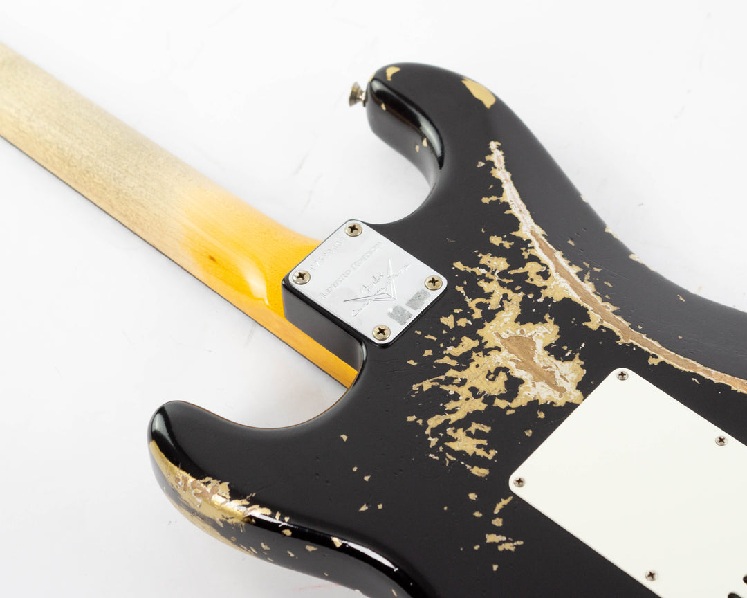 Fender Custom Shop 1962 Stratocaster Limited Edition 2024 Heavy Relic Black Over Aztec Gold