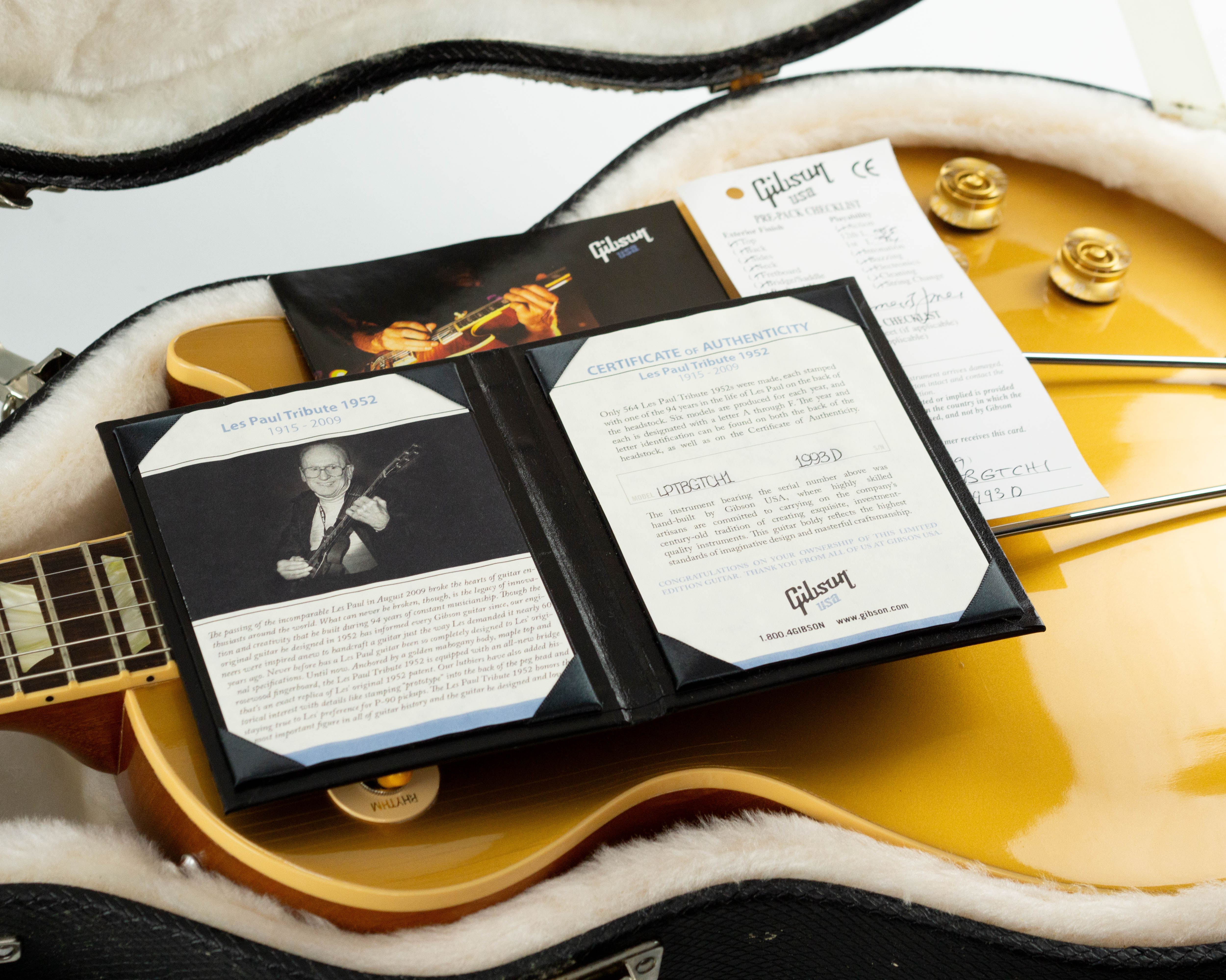 Gibson Les Paul '52 Tribute Prototype 2009 Goldtop – The58Sound