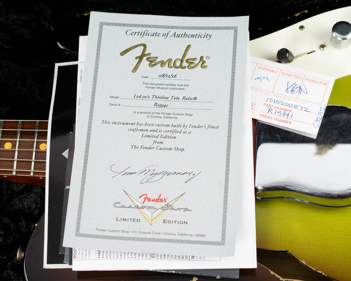 Fender Custom Shop Limited Edition '50s Reissue Thinline Telecaster Relic 2016 Dirty Sonic Burst