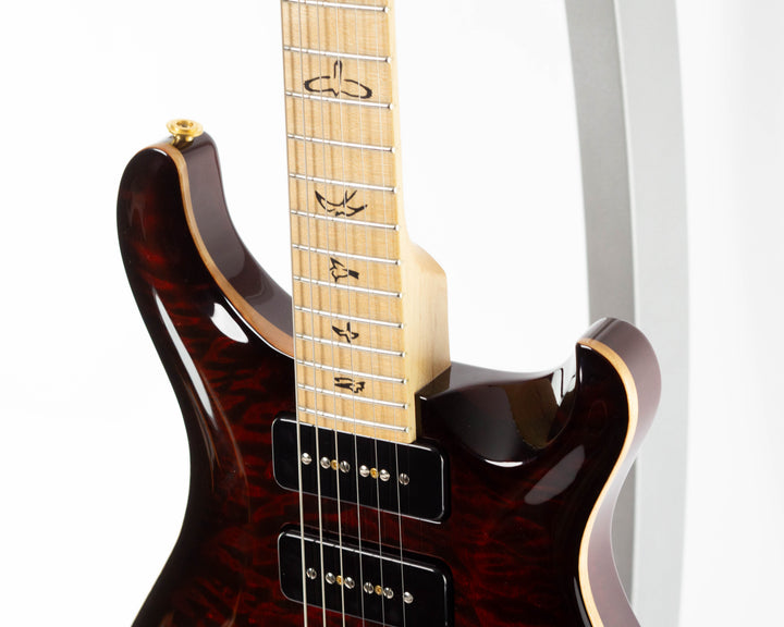PRS Custom 22 Soapbar 10 Top 2010 Quilt Fire Red Burst