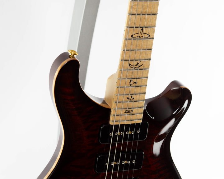PRS Custom 22 Soapbar 10 Top 2010 Quilt Fire Red Burst