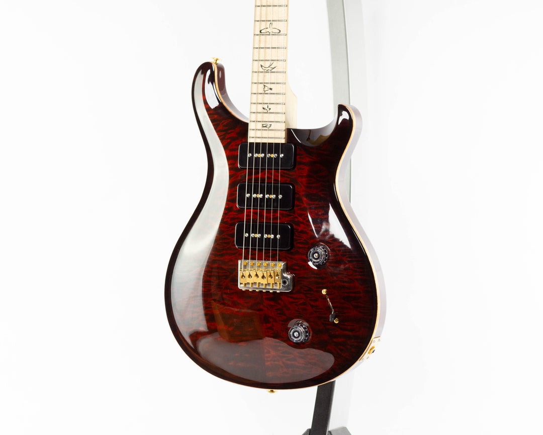 PRS Custom 22 Soapbar 10 Top 2010 Quilt Fire Red Burst