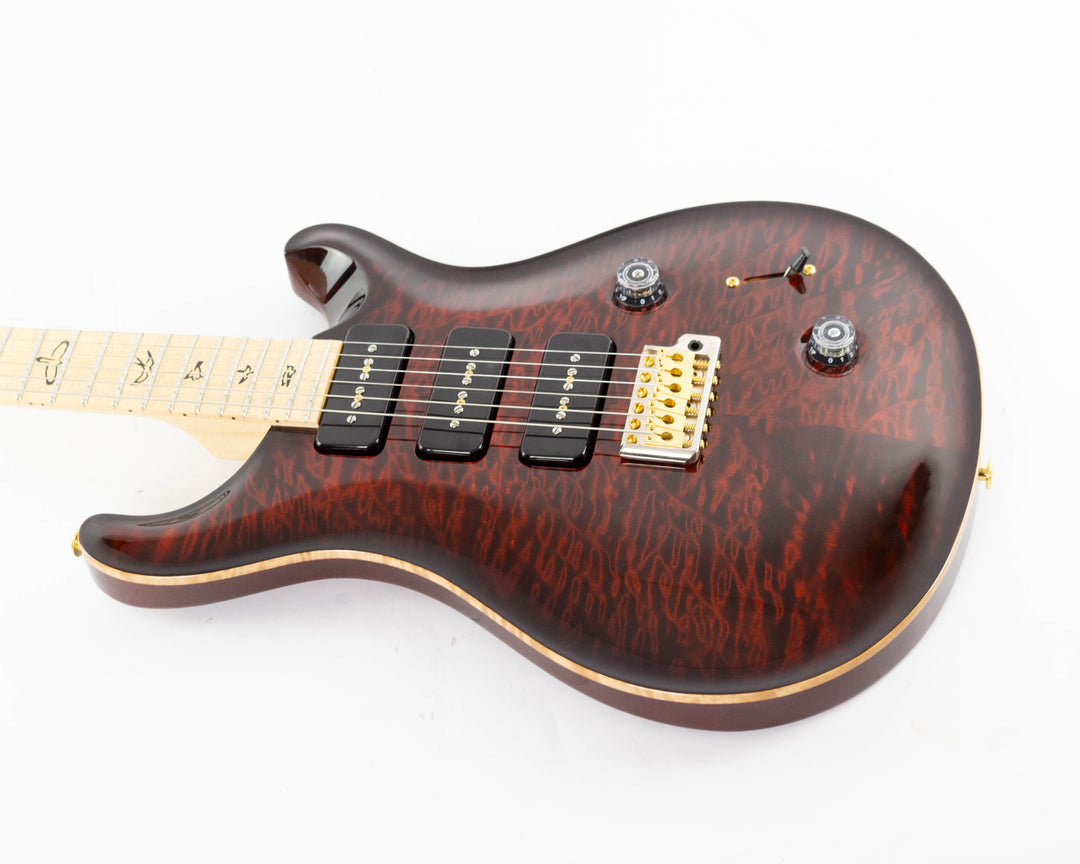 PRS Custom 22 Soapbar 10 Top 2010 Quilt Fire Red Burst