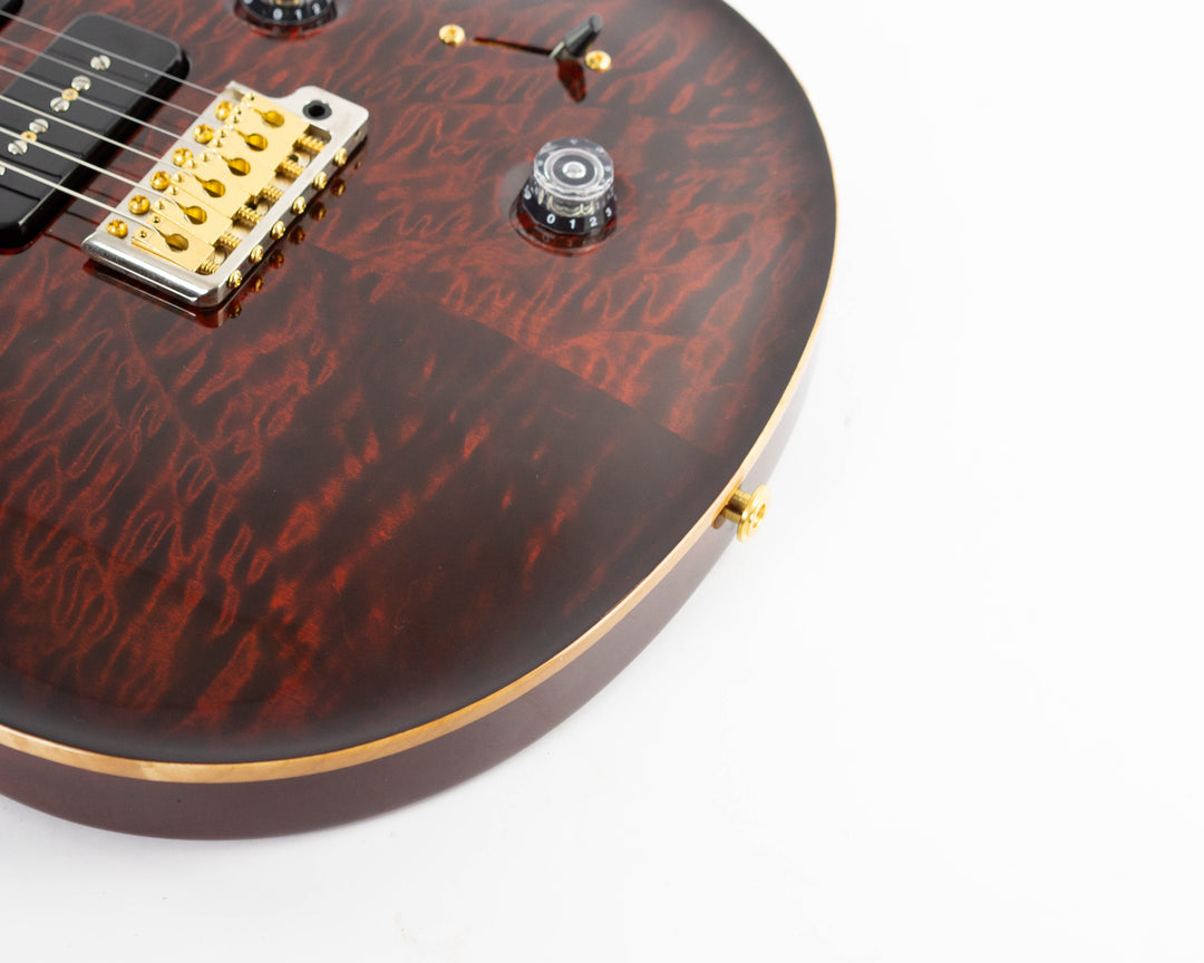 PRS Custom 22 Soapbar 10 Top 2010 Quilt Fire Red Burst