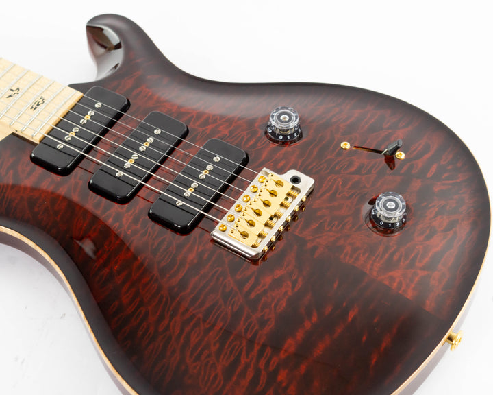 PRS Custom 22 Soapbar 10 Top 2010 Quilt Fire Red Burst