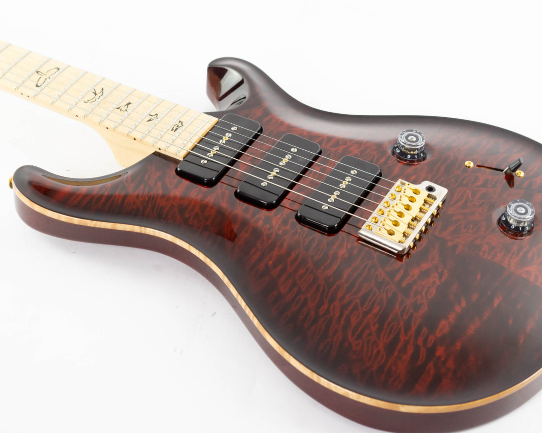 PRS Custom 22 Soapbar 10 Top 2010 Quilt Fire Red Burst
