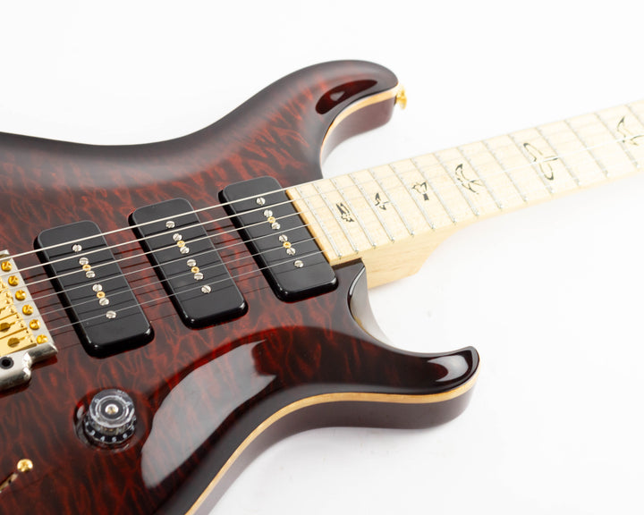 PRS Custom 22 Soapbar 10 Top 2010 Quilt Fire Red Burst