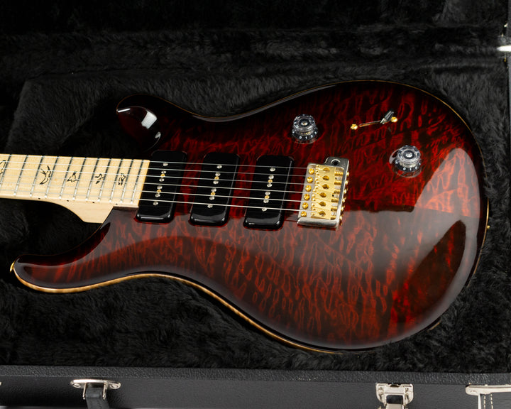 PRS Custom 22 Soapbar 10 Top 2010 Quilt Fire Red Burst