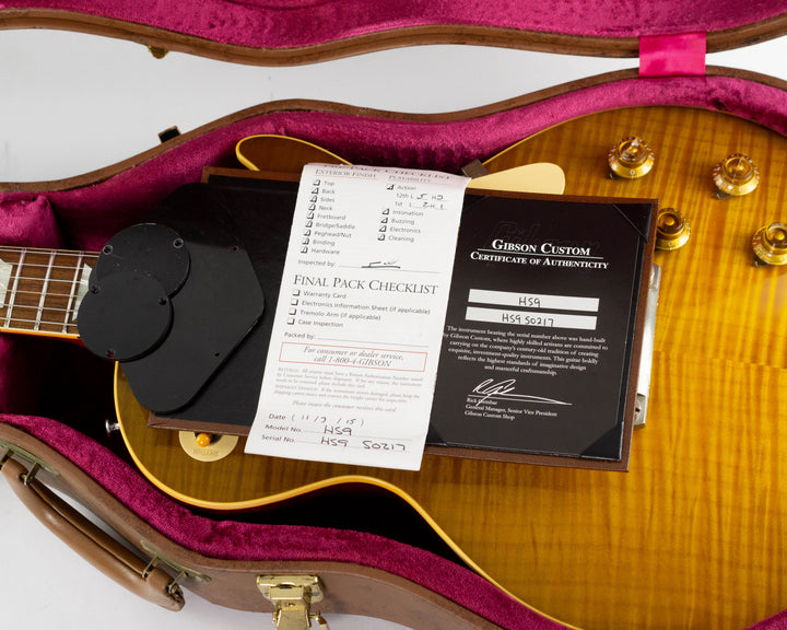 Gibson Custom Shop Historic Select Les Paul Standard Reissue 2015 Lemon Burst