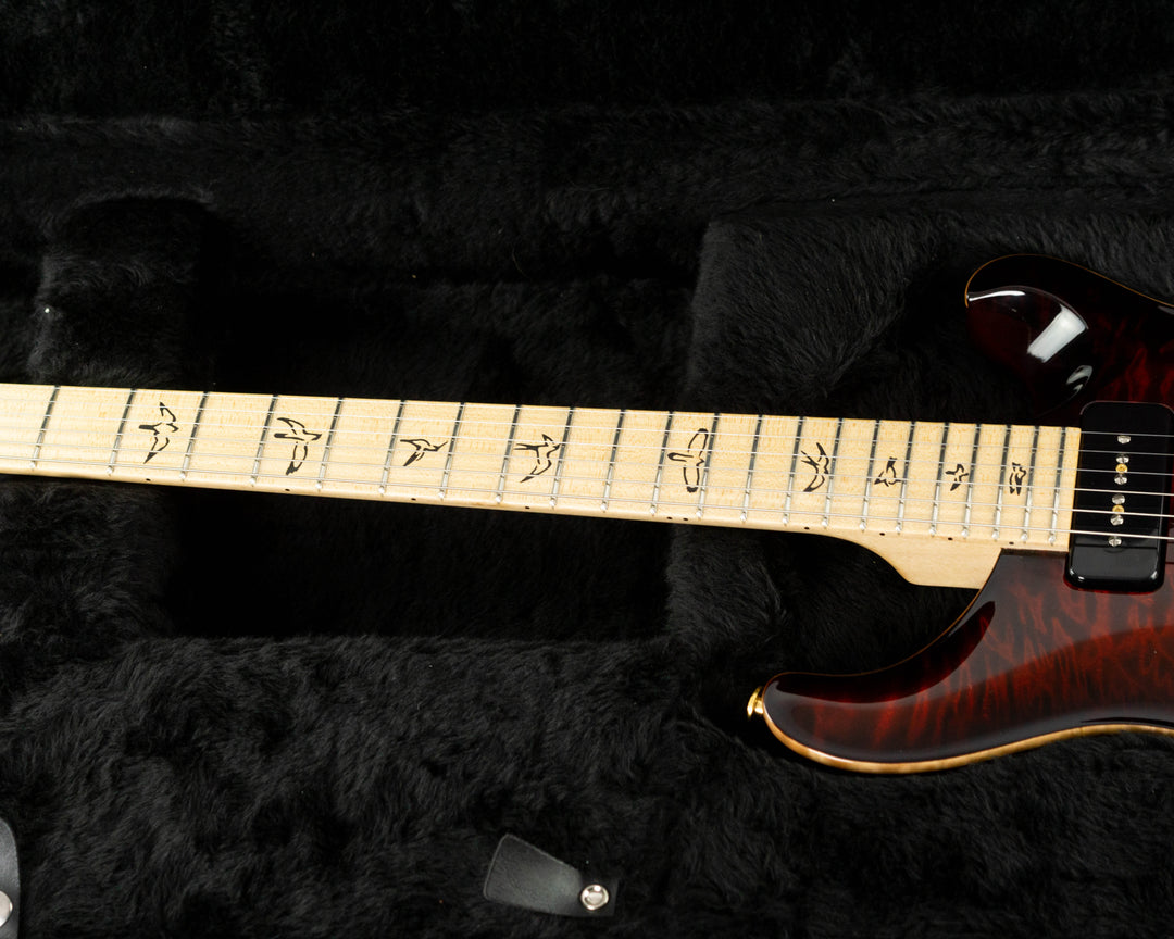 PRS Custom 22 Soapbar 10 Top 2010 Quilt Fire Red Burst