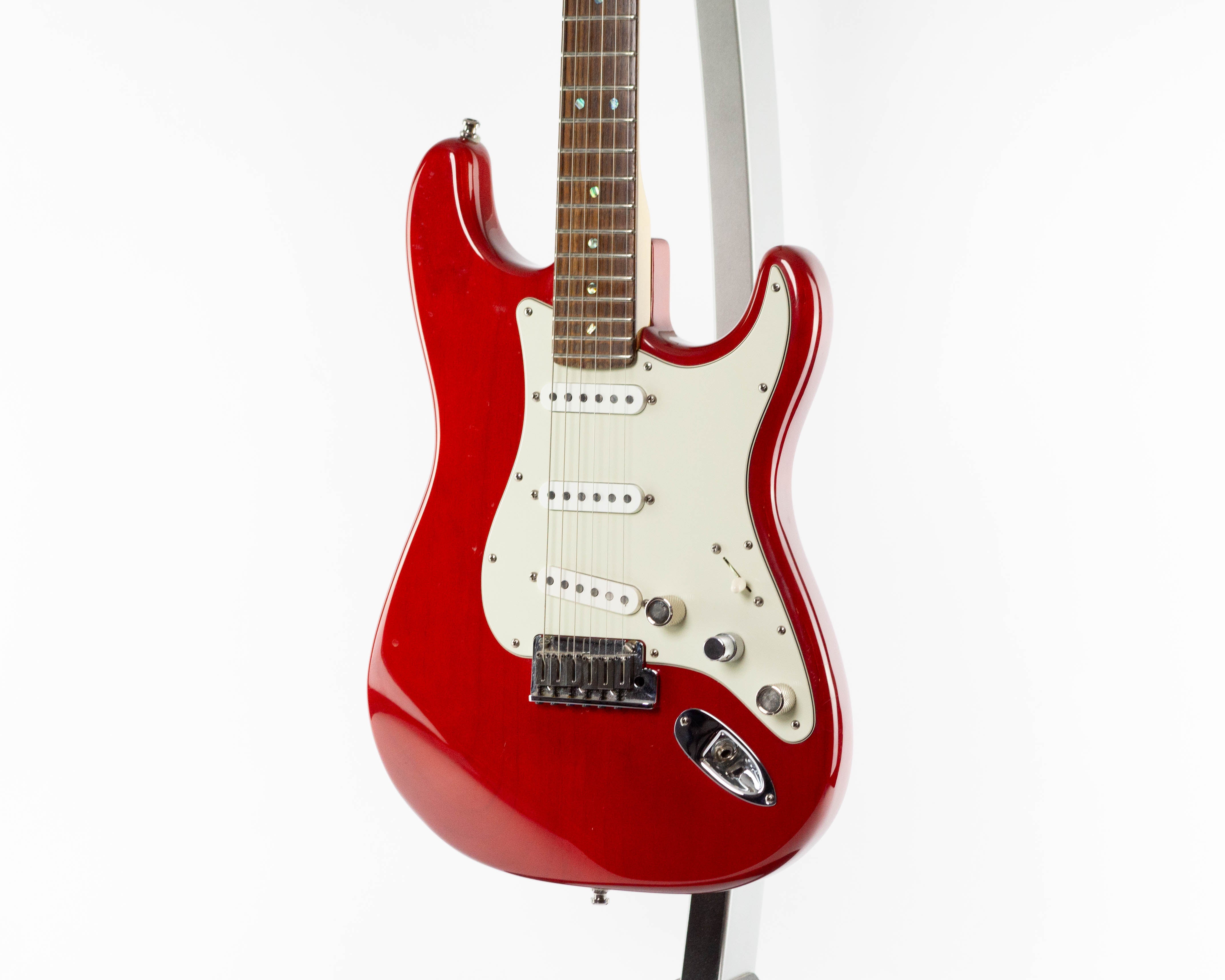 Fender American Deluxe Stratocaster 2008 Trans Red – The58Sound