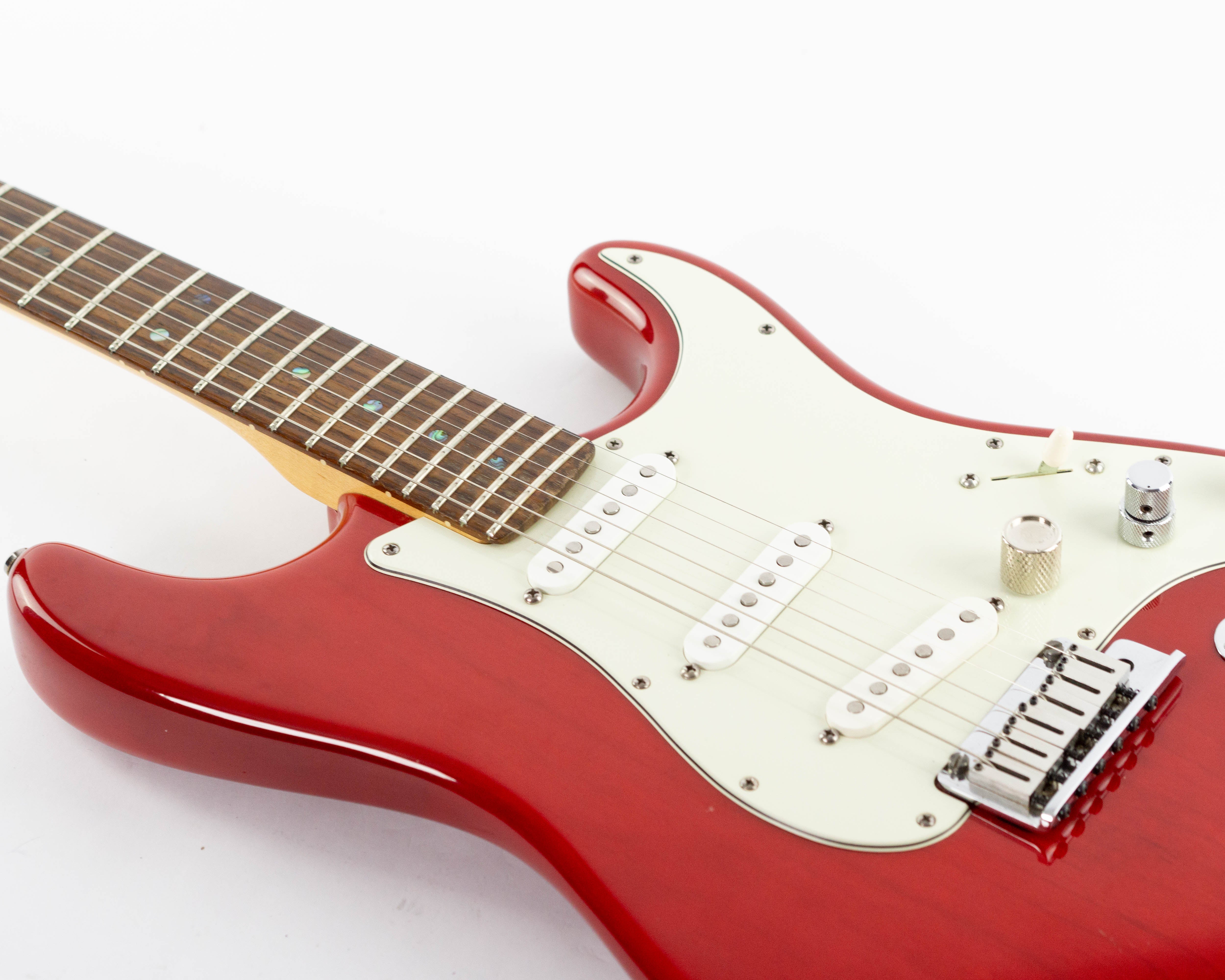 Fender American Deluxe Stratocaster 2008 Trans Red – The58Sound
