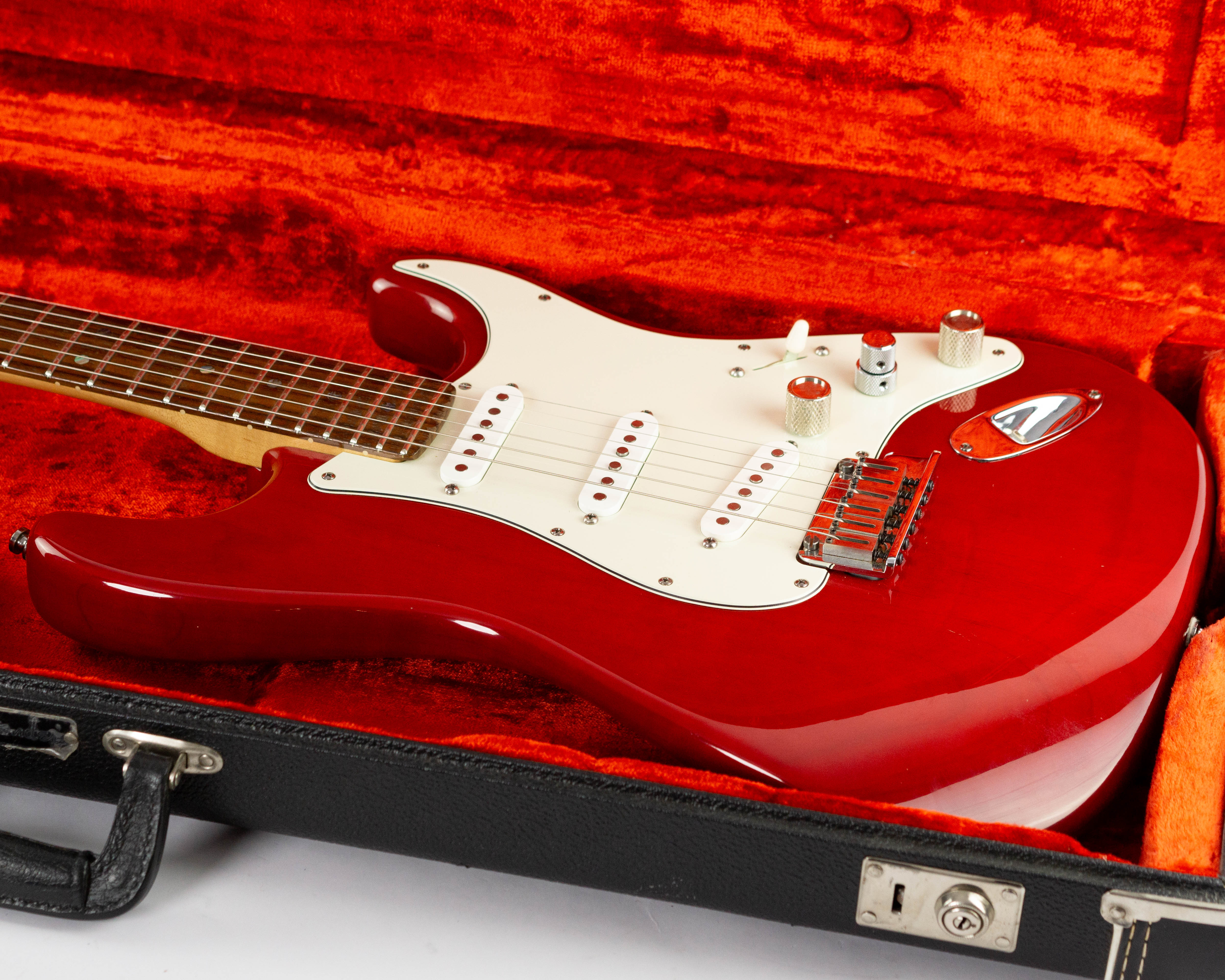 Fender American Deluxe Stratocaster 2008 Trans Red – The58Sound