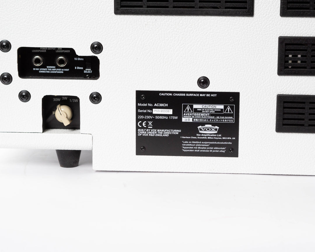 Vox AC30CH-WB Limited Edition Custom 2-Channel 30-Watt Guitar Amp Head 2017 White Bronco